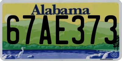 AL license plate 67AE373