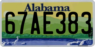 AL license plate 67AE383