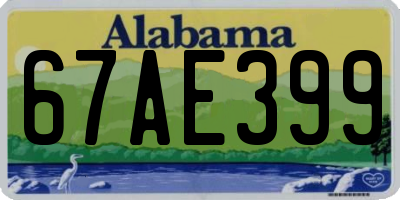 AL license plate 67AE399