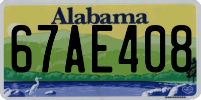 AL license plate 67AE408