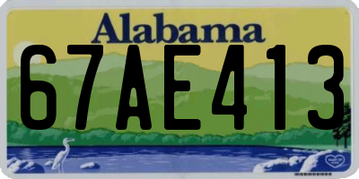 AL license plate 67AE413