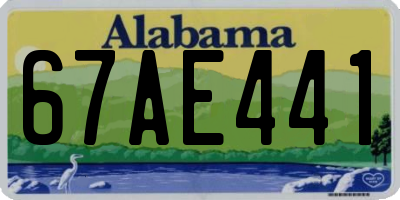 AL license plate 67AE441