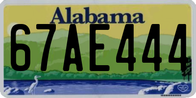 AL license plate 67AE444
