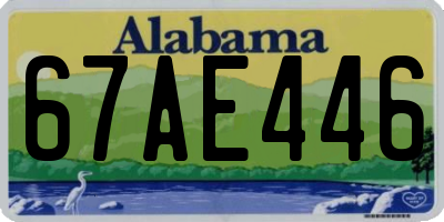 AL license plate 67AE446