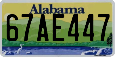 AL license plate 67AE447