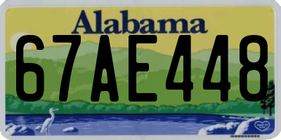 AL license plate 67AE448