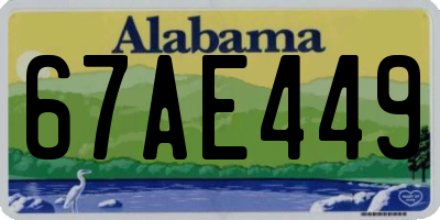 AL license plate 67AE449