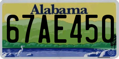 AL license plate 67AE450