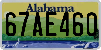 AL license plate 67AE460