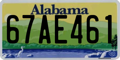 AL license plate 67AE461