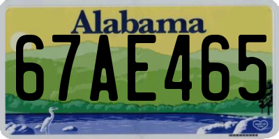 AL license plate 67AE465