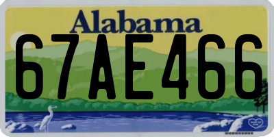 AL license plate 67AE466