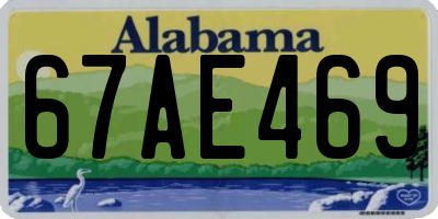 AL license plate 67AE469