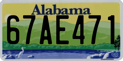 AL license plate 67AE471