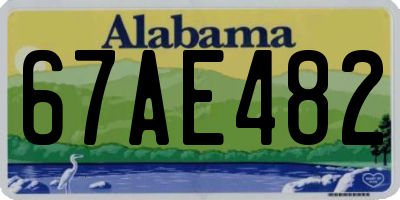 AL license plate 67AE482