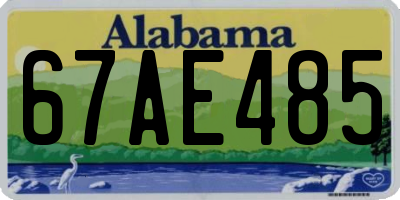 AL license plate 67AE485