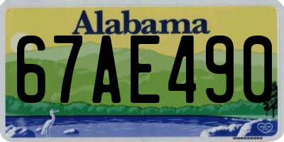 AL license plate 67AE490