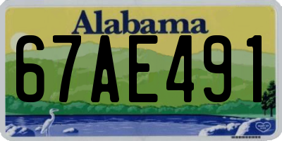 AL license plate 67AE491