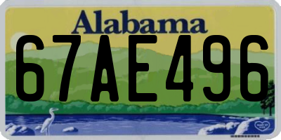 AL license plate 67AE496