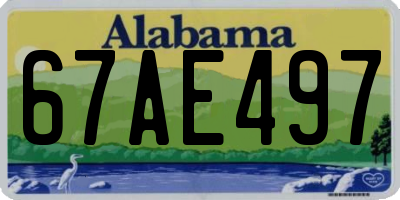 AL license plate 67AE497