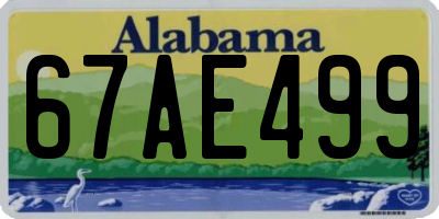 AL license plate 67AE499