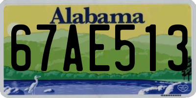 AL license plate 67AE513
