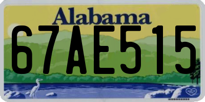 AL license plate 67AE515