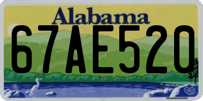 AL license plate 67AE520