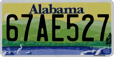 AL license plate 67AE527