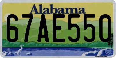 AL license plate 67AE550