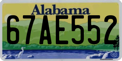 AL license plate 67AE552