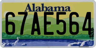 AL license plate 67AE564