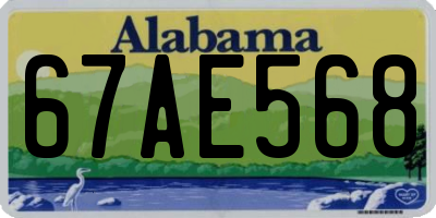 AL license plate 67AE568