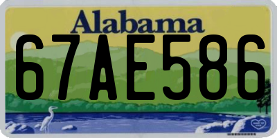 AL license plate 67AE586