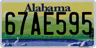 AL license plate 67AE595