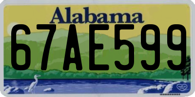 AL license plate 67AE599