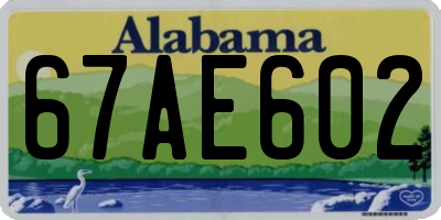 AL license plate 67AE602