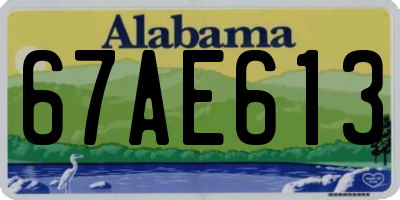 AL license plate 67AE613
