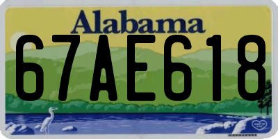 AL license plate 67AE618