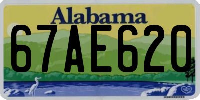 AL license plate 67AE620