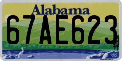 AL license plate 67AE623