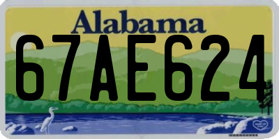 AL license plate 67AE624