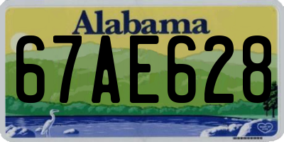 AL license plate 67AE628
