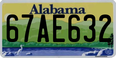 AL license plate 67AE632