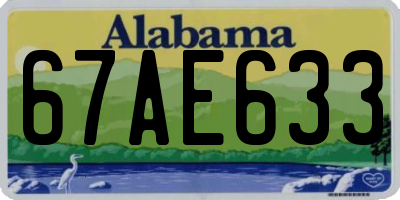 AL license plate 67AE633
