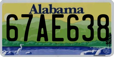 AL license plate 67AE638