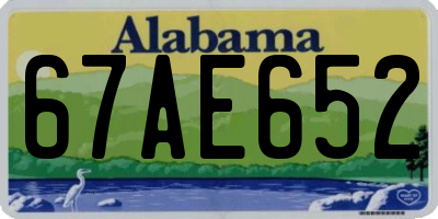 AL license plate 67AE652