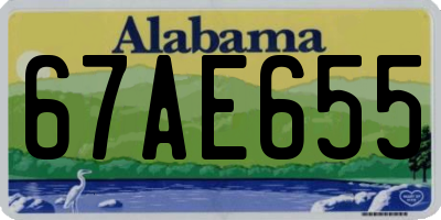 AL license plate 67AE655