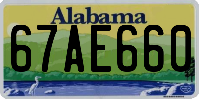 AL license plate 67AE660