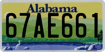 AL license plate 67AE661